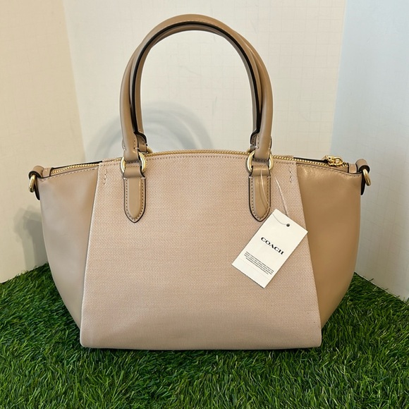 Coach Badge Jacquard Elise Satchel with Convertible Straps NWT - Picture 4 of 16